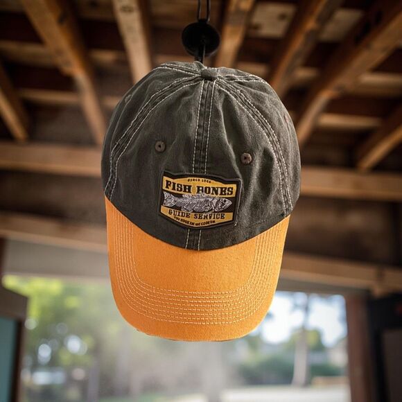 Point North Fish Bones Adjustable Back Hat Baseball Cap - Picture 1 of 9